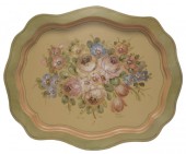 Bavarian Floral Scalloped Tray